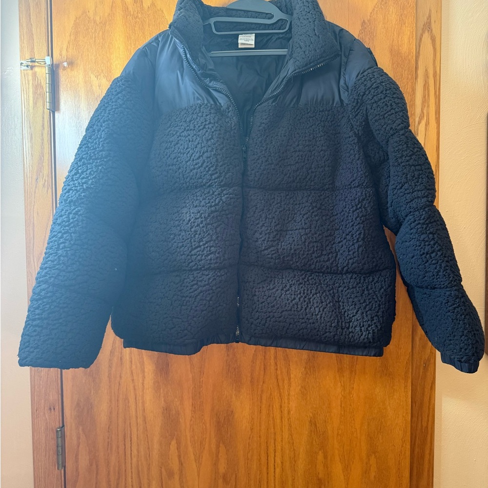 PINK Victoria's Secret Black Puffer Jacket